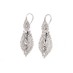 Dainty Sterling Silver Filigree "Queen" Earrings