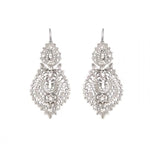 Dainty Sterling Silver Filigree "Queen" Earrings