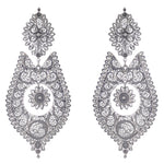 Elegantly Grand Sterling Silver Filigree "Queen" Earrings