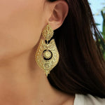 Elegantly Grand Sterling Silver Filigree "Queen" Earrings