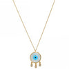 Mother of Pearl Evil Eye Pendant Necklace