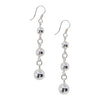 Spherical Solid Silver Long Drop Earrings from Taxco, Mexico