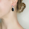 Black Jet Onyx Ottoman-Inspired Post Earrings