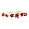 Sunset Reds and Oranges Floral Stackable Ring by Eric et Lydie