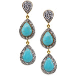 Ottoman-Inspired Turquoise Drop Earrings